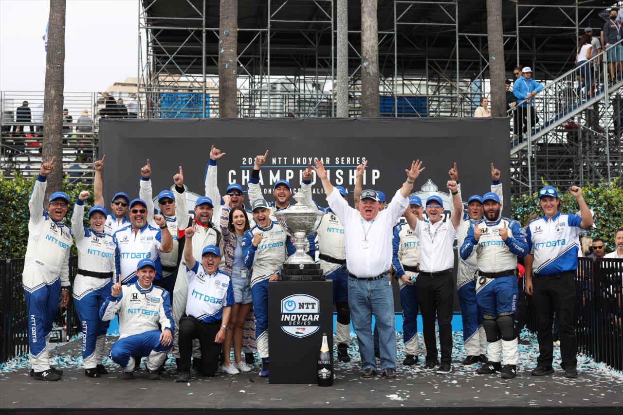 Alex Palou and Team Ganassi with the Astor Cup - Acura Grand Prix of Long Beach -- Photo by: Chris Owens